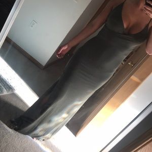 Olive green maxi dress